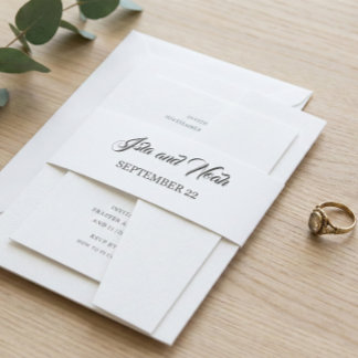 Romantic Calligraphy | Flourish Wedding Einladungsbanderole