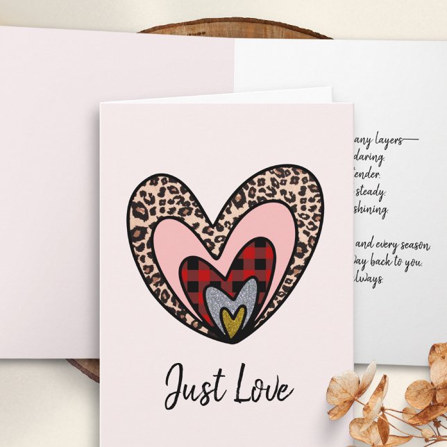 Romantic Card – Just Love Hearts Feiertagskarte (Von Creator hochgeladen)