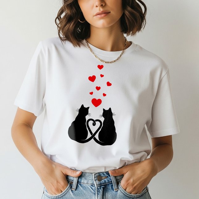Romantic Cat Lover T-Shirt | Valentine's Day Gift  (Von Creator hochgeladen)