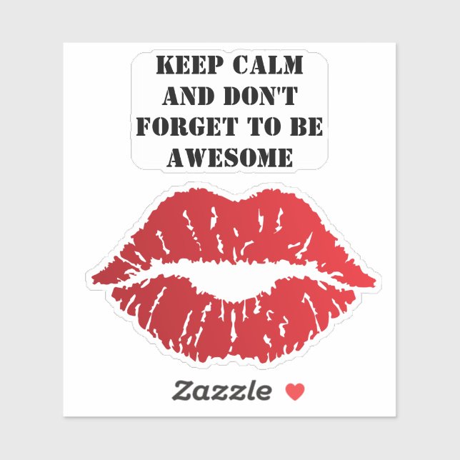 Romantic chic luxe red lips aufkleber (Blatt)