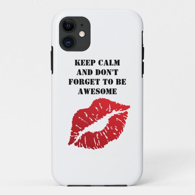 Romantic chic luxe red lips Case-Mate iPhone hülle (Rückseite)