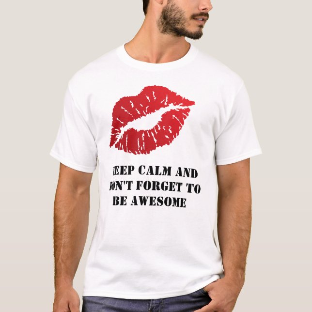 Romantic chic luxe red lips T-Shirt (Vorderseite)