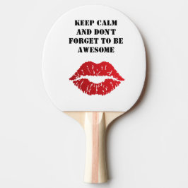 Romantic chic luxe red lips tischtennis schläger