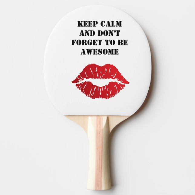 Romantic chic luxe red lips tischtennis schläger (Vorderseite)