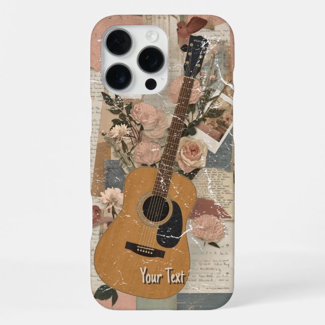 Romantic Classical Guitar Player Gift iPhone 16 Pro Max Hülle (Rückseite)