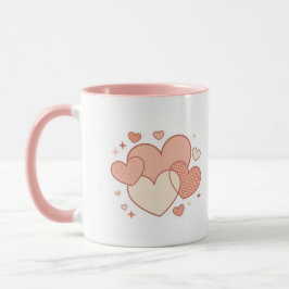 Romantic Coffee Cup with Hearts Gift  Tasse