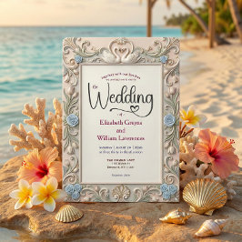 Romantic Coquette Fairytale Baroque Love Birds Einladung