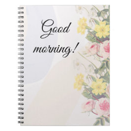 Romantic cottage flowers wallpaper notizblock