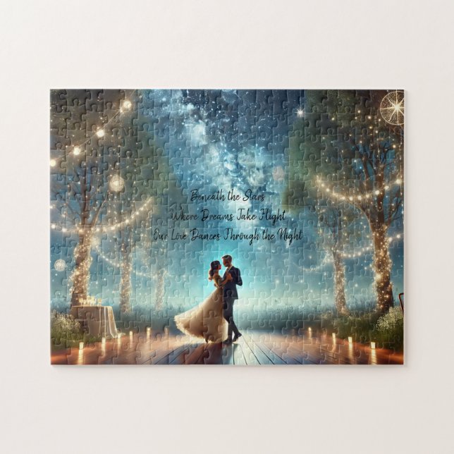 Romantic Couple Dancing Under Stars Wedding Gift (Horizontal)