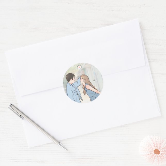 Romantic Couple Liebe Stickers - Elegante Geschenk (Umschlag)