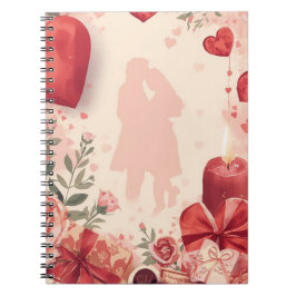 Romantic Couple Notebook Valentine Gift with Ros Notizblock