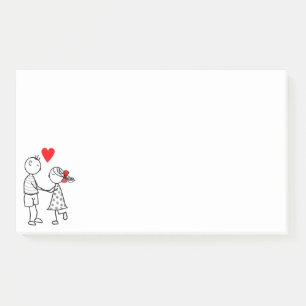 Romantic Couple Post-it® Notes Post-it Klebezettel