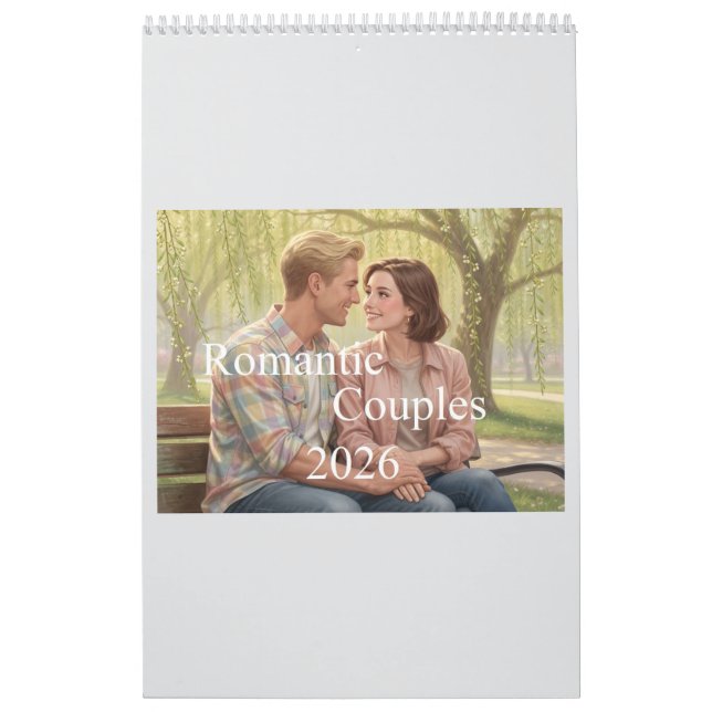 Romantic Couples Calendar 2026 02B Kalender (Titelbild)