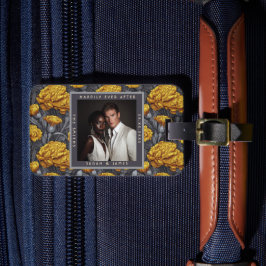 Romantic Custom Carnation Sparkle Mountain Wedding Gepäckanhänger