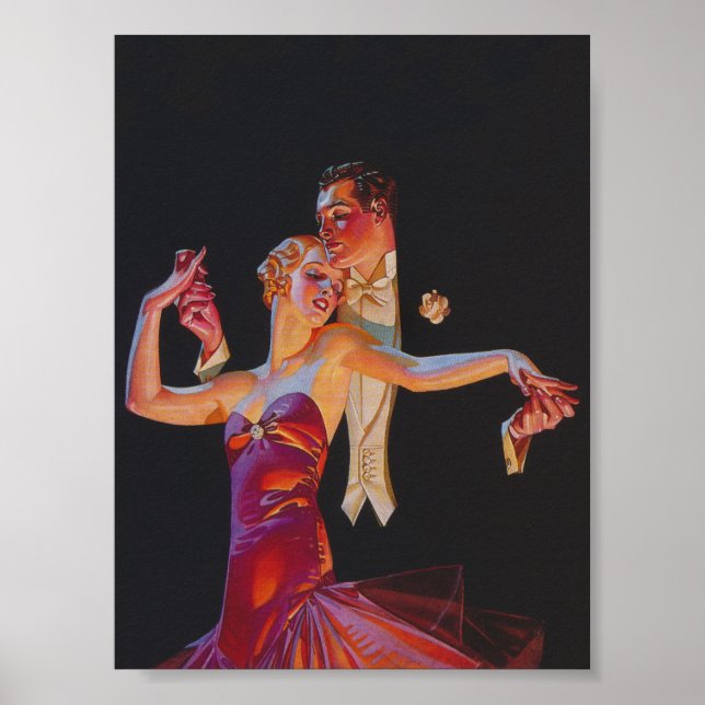 Romantic Dancers Vintage Poster (Vorne)