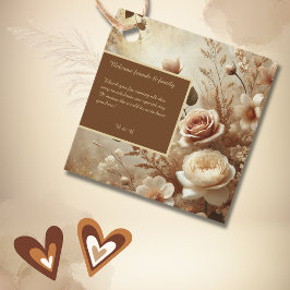 Romantic Dreamy Floral Wedding danke Geschenkanhänger