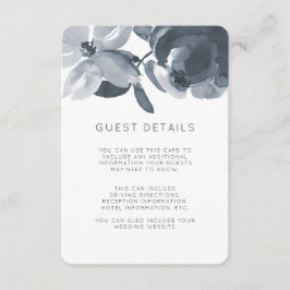 Romantic Dusty Blue Wedding Guest Details Begleitkarte