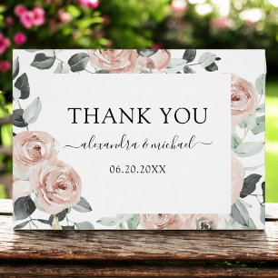 Romantic Dusty Pink Floral Wedding Vielen Dank