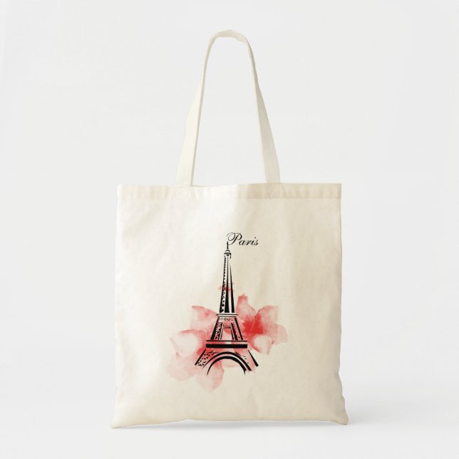 Romantic Eiffel Tower Paris Tragetasche (Vorne)