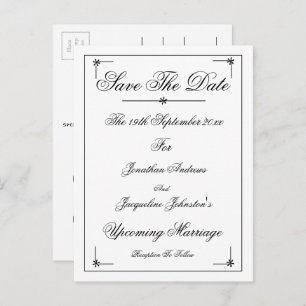 Romantic Elegant Enregistrer La Date Invitation Ca