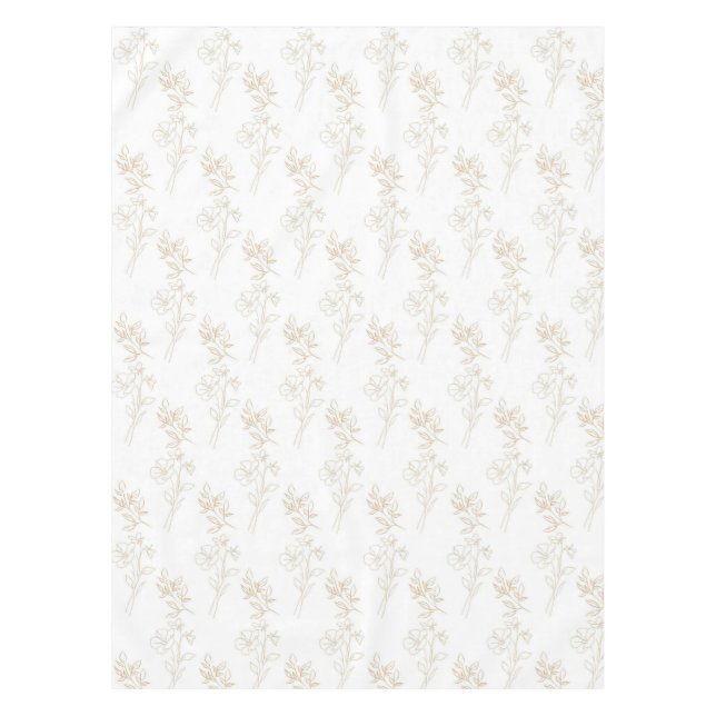 Romantic Elegant Pastel Pink Floral Pattern Spring Tischdecke (Vorderseite)