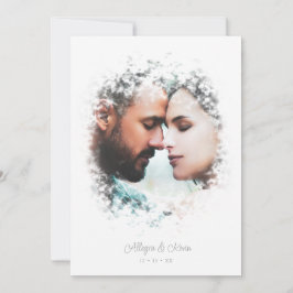 Romantic Fancy Overlay Misty Effect Photo Einladung