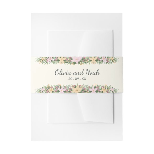 Romantic floral einladungsbanderole (Vorderseite Beispiel)