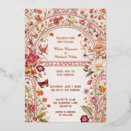 Romantic floral garden folieneinladung
