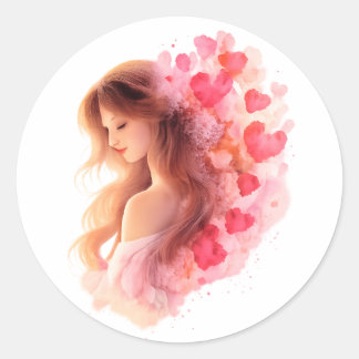 Romantic Floral Love Sticker Soft Valentine art