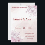 Romantic Floral Wedding Einladung<br><div class="desc">Invite your guests to save the date with a design that whispers timeless romance and delicate beauty. This template is perfect for the couple dreaming of a fairy-tale wedding with a soft,  sophisticated touch.</div>