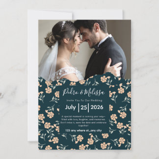 Romantic Floral Wedding Invitation