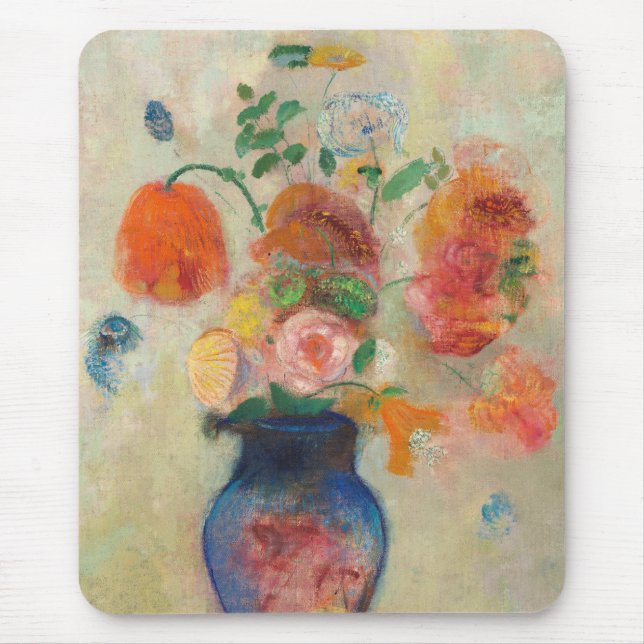 Romantic Flowers Bouquet - Odilon Redon Mousepad (Vorne)
