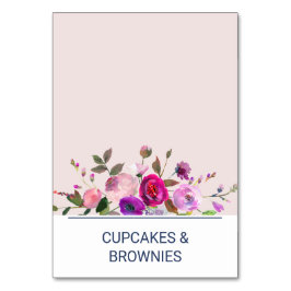 Romantic Garden Buffet Food Labels Card Tischnummer