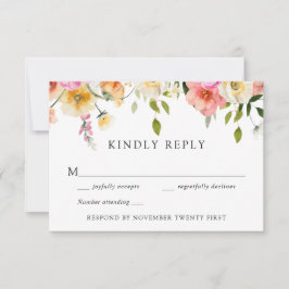 Romantic Garden Wedding RSVP Response Einladung