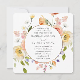 Romantic Garden Wreath Wedding Invitation Einladung