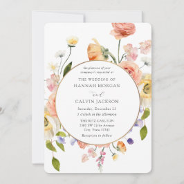 Romantic Garden Wreath Wedding Invitation Einladung