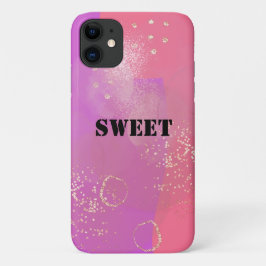 Romantic glitter pink art Case-Mate iPhone hülle