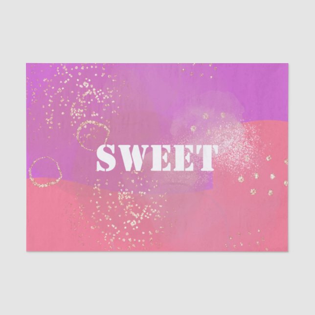 Romantic glitter pink art seidenpapier (Vorderseite)