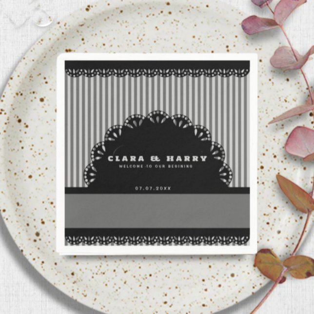 Romantic gold calligraphy vintage floral wedding  serviette (Von Creator hochgeladen)