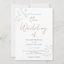 Romantic Greenery Wedding Invitation Einladung