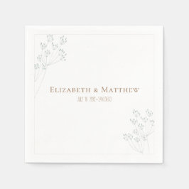 Romantic Greenery Wedding Serviette