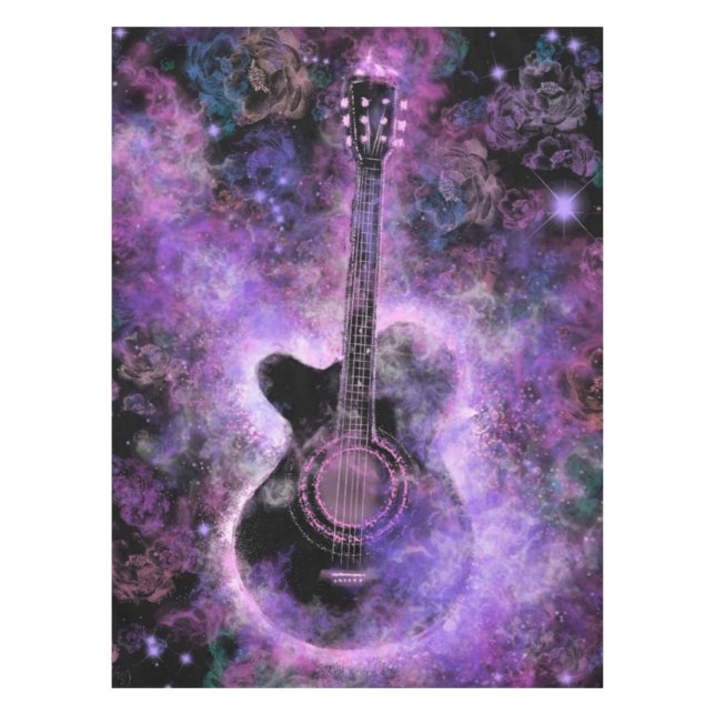 Romantic Guitar Music Tablecloth Magic Sound Tischdecke (Vorderseite)