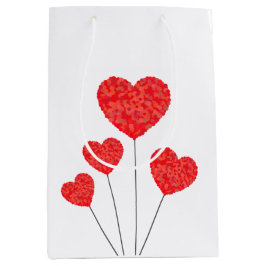 Romantic Heart Balloons Mittlere Geschenktüte