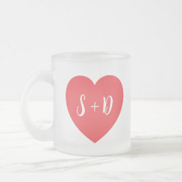 Romantic Heart Customizable White Initials Gift  Mattglastasse