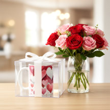 Romantic Heart Pattern Coffee Mug