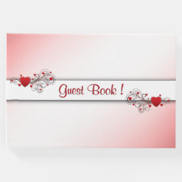 Romantic Hearts Guest Book Gästebuch