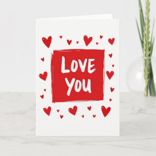 Romantic Hearts Love You Karte