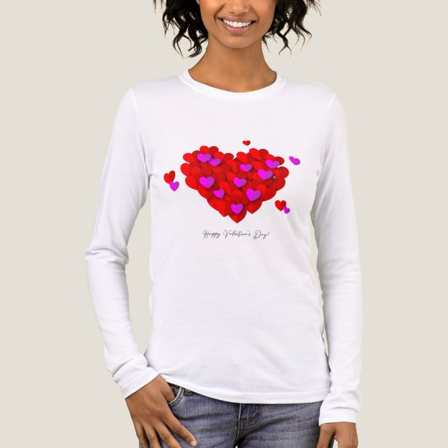 Romantic Hearts Valentine’s Tri-Blend Tee (Vorderseite)