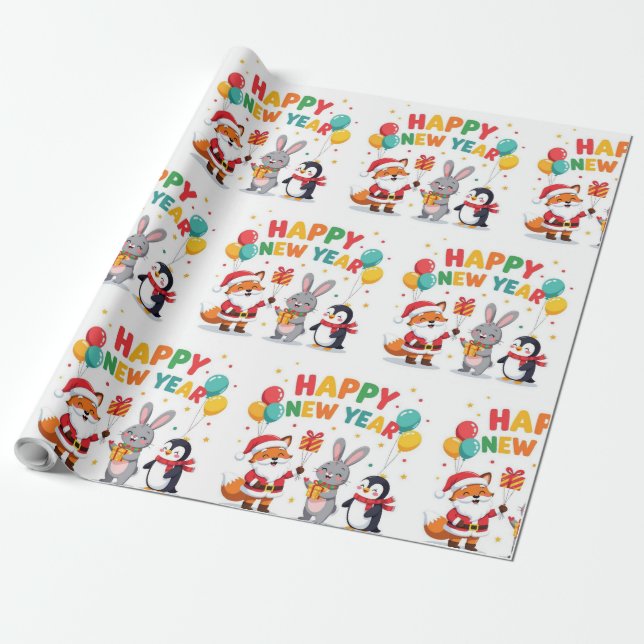 Romantic Holiday Design Wrapping Paper Geschenkpapier (Ungerollt)
