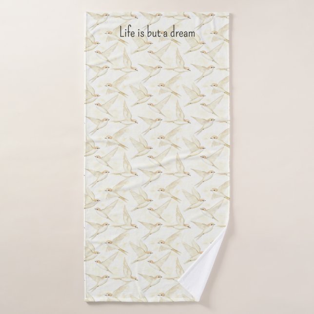 Romantic life is but a dream birds   (Serviette de bain)